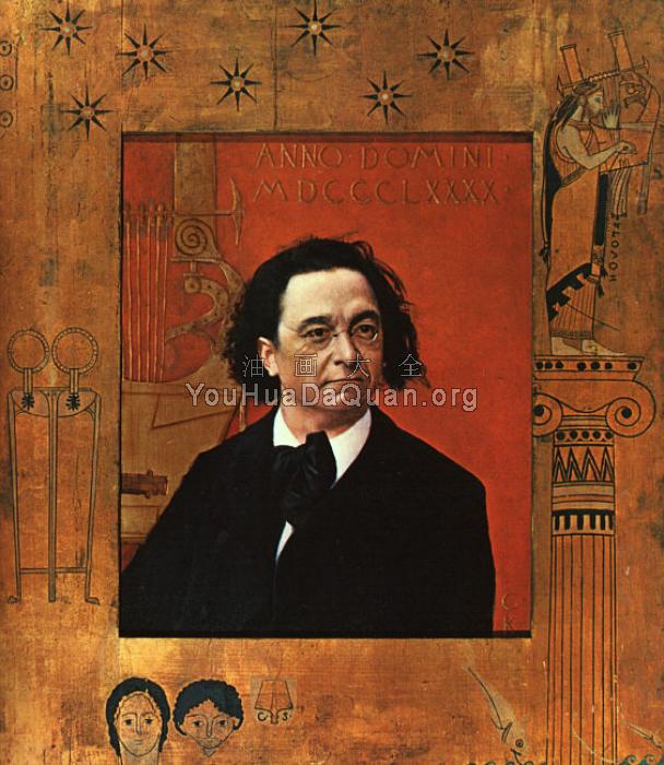 Portrait of the Pianist and Piano Teacher Joseph Pembauer - 古斯塔夫·克林姆特